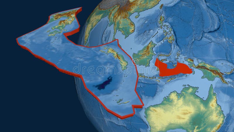Banda Sea Plate Presented Relief Stock Illustration Illustration Of Banda Sea Plate Presented Relief Tectonic Extruded Against Globe Topographic Map D Rendering 188206137 
