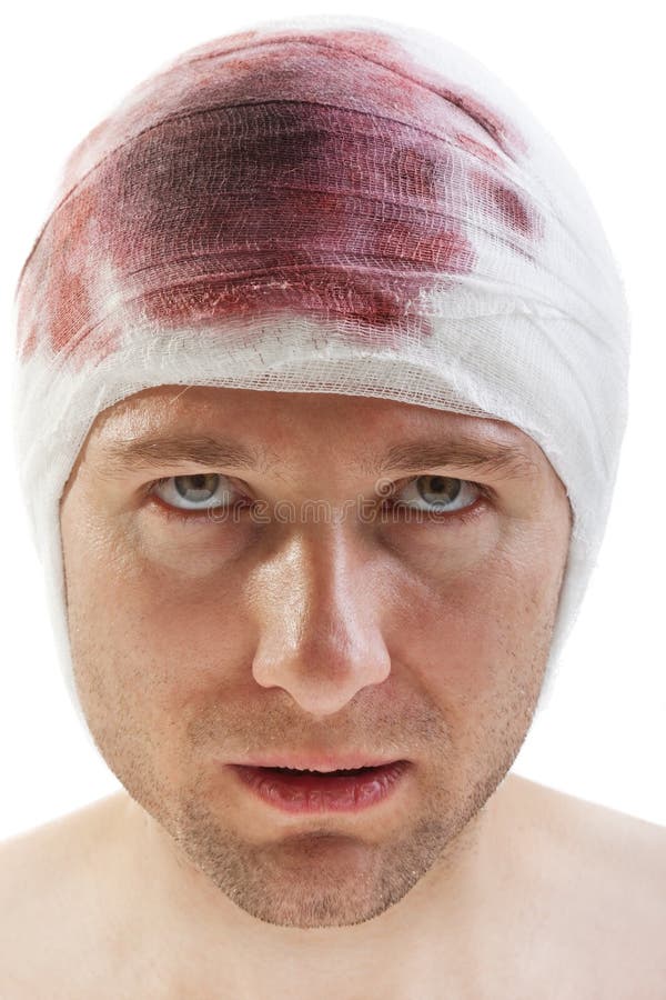 Bandage On Blood Wound Head Stock Image Image 16418827