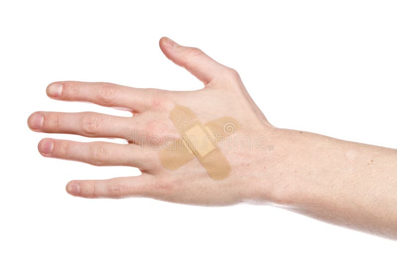 Bandaid on a hand