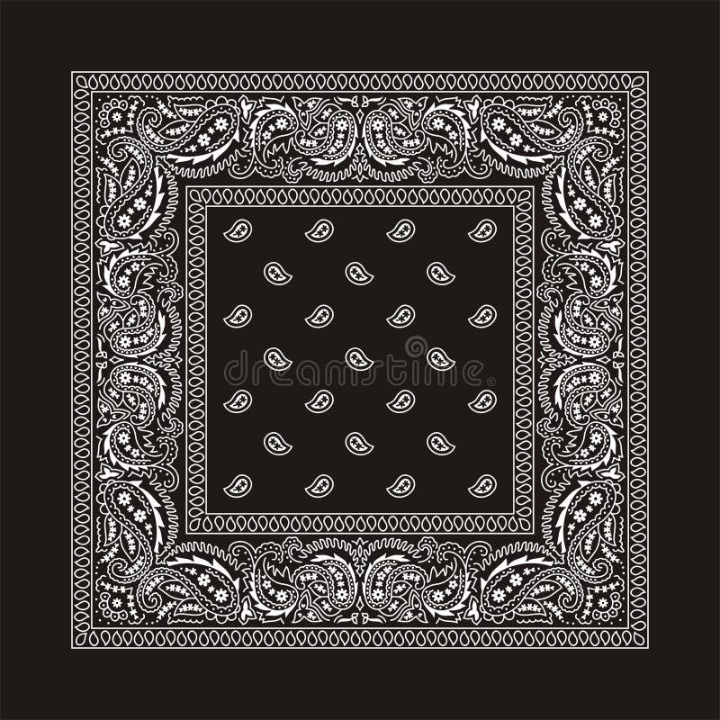 Bandana2 (black) stock vector. Illustration of handkerchief 10886039