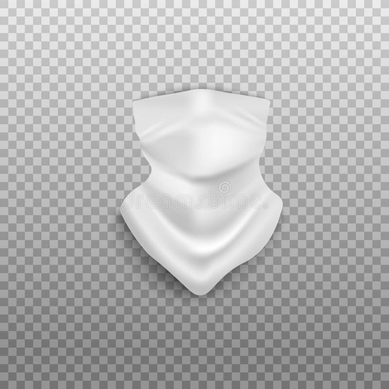 Download White Bandana Folded In Shape Of Head Realistic Vector ...