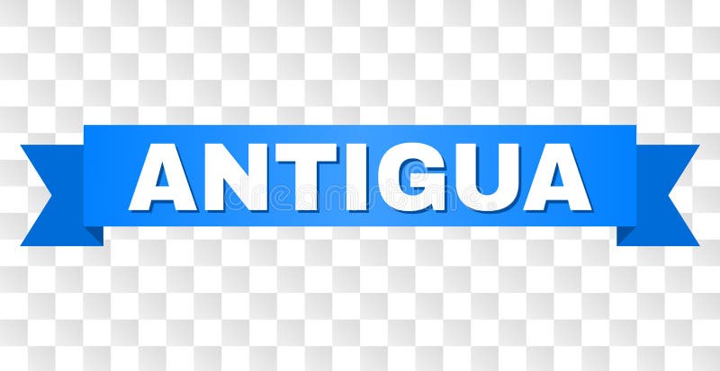 Bande bleue avec le titre de l'ANTIGUA illustration stock Bande bleue avec le titre de l'ANTIGUA illustration stock