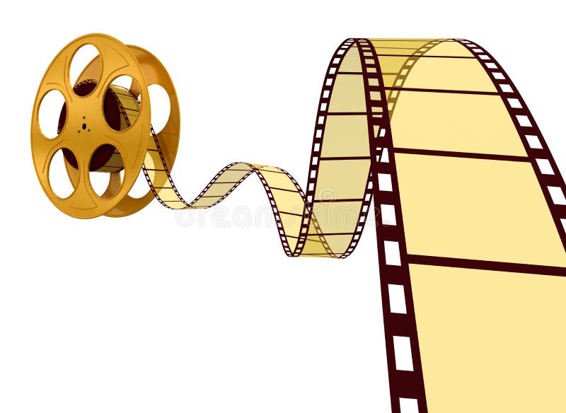 Bande de film d'or illustration libre de droits Bande de film d'or illustration libre de droits