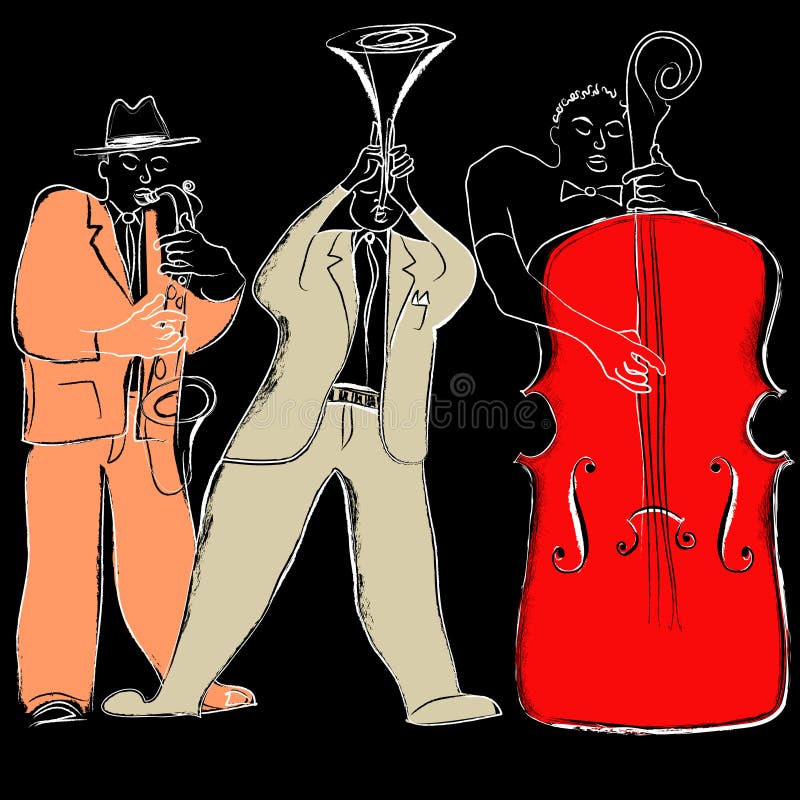 Vector illustration of a Jazz band. Vector illustration of a Jazz band