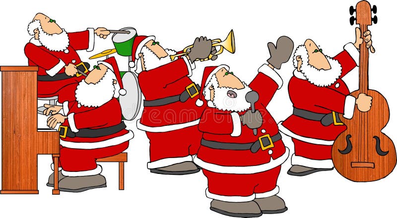 Bande de Santa illustration stock Bande de Santa illustration stock