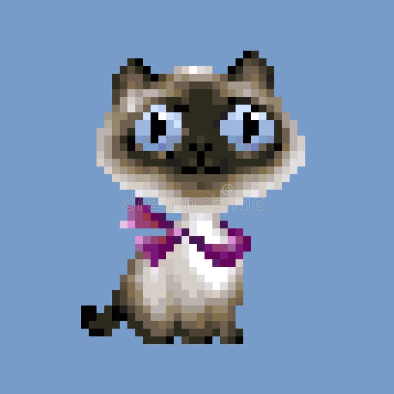 Bande Dessinee D Art De Pixel De Vecteur De Chat Siamois Illustration De Vecteur Illustration Du Foulard Amical Bande Dessinee D Art De Pixel De Vecteur De Chat Siamois Illustration De Vecteur Illustration Du Foulard Amical