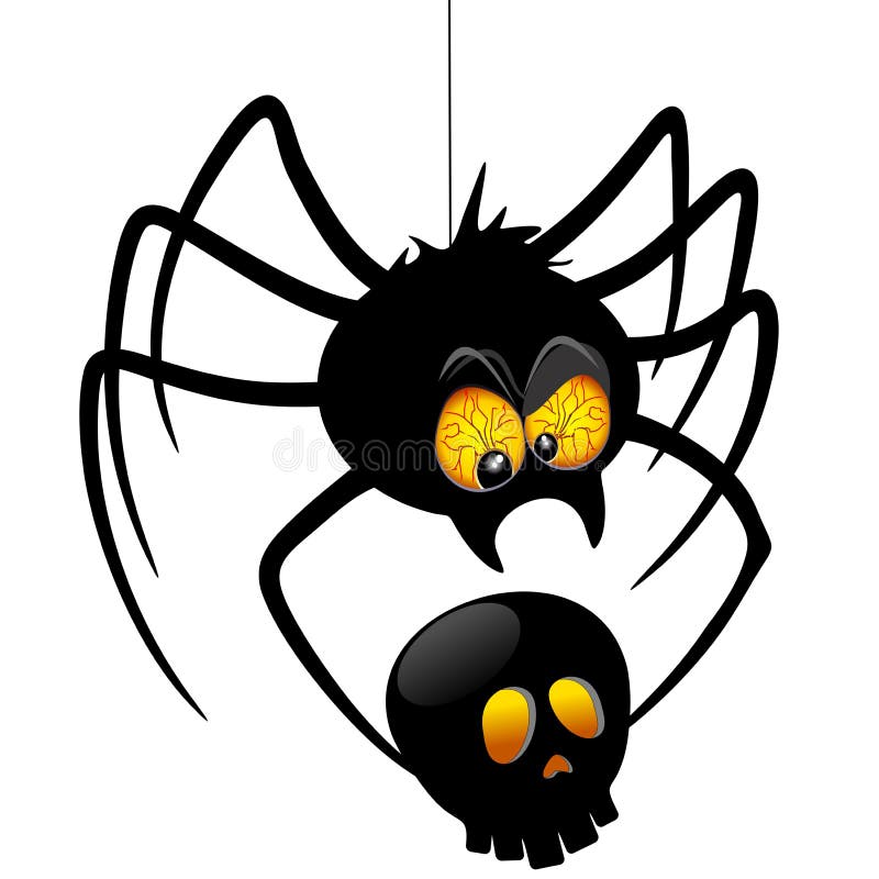 Personnage De Dessin Animé Fantasmagorique D'araignée De Halloween