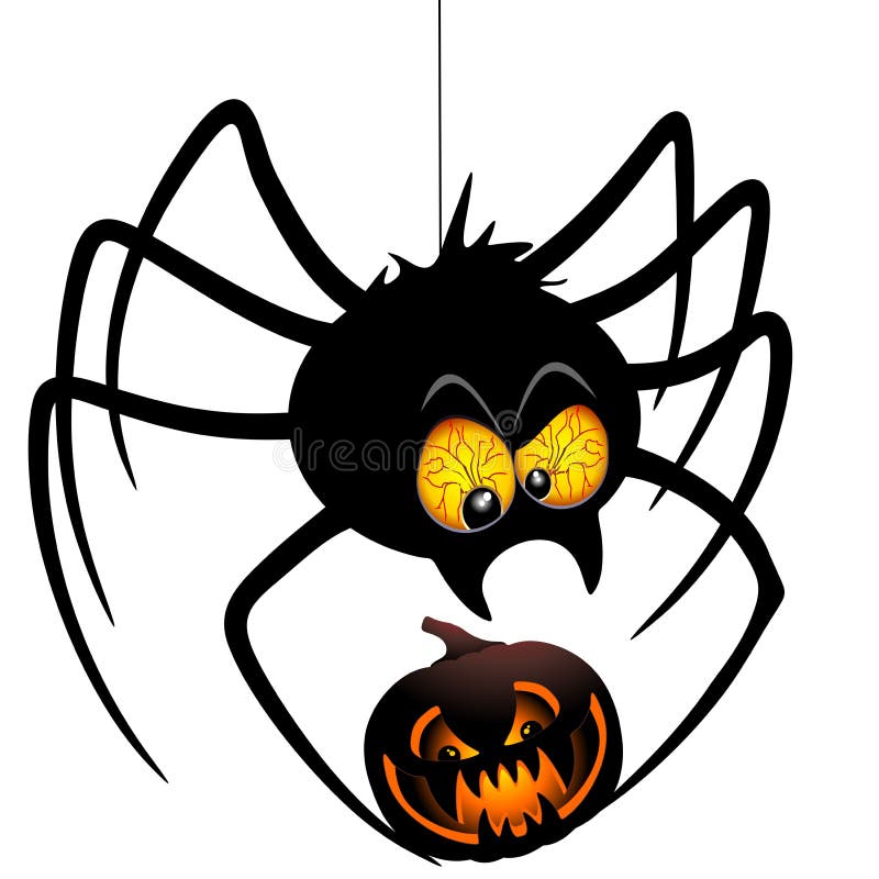Dessin Halloween Araignée Qui Fait Peur Personnage De Dessin Animé Fantasmagorique D'araignée De Halloween