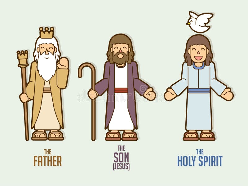 Bande dessinée d'esprit de Son Holy de père de Dieu illustration de vecteur