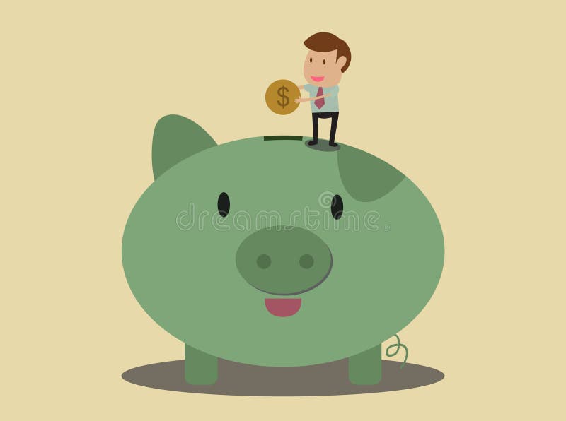 Illustration vectorielle du concept d'Épargne illustration stock