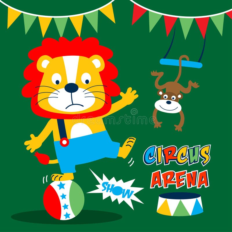 Bande dessinée drôle de cirque d'animaux, illustration de vecteur illustration de vecteur Bande dessinée drôle de cirque d'animaux, illustration de vecteur illustration de vecteur