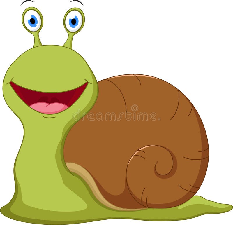 Bande dessinée mignonne d'escargot illustration libre de droits Bande dessinée mignonne d'escargot illustration libre de droits