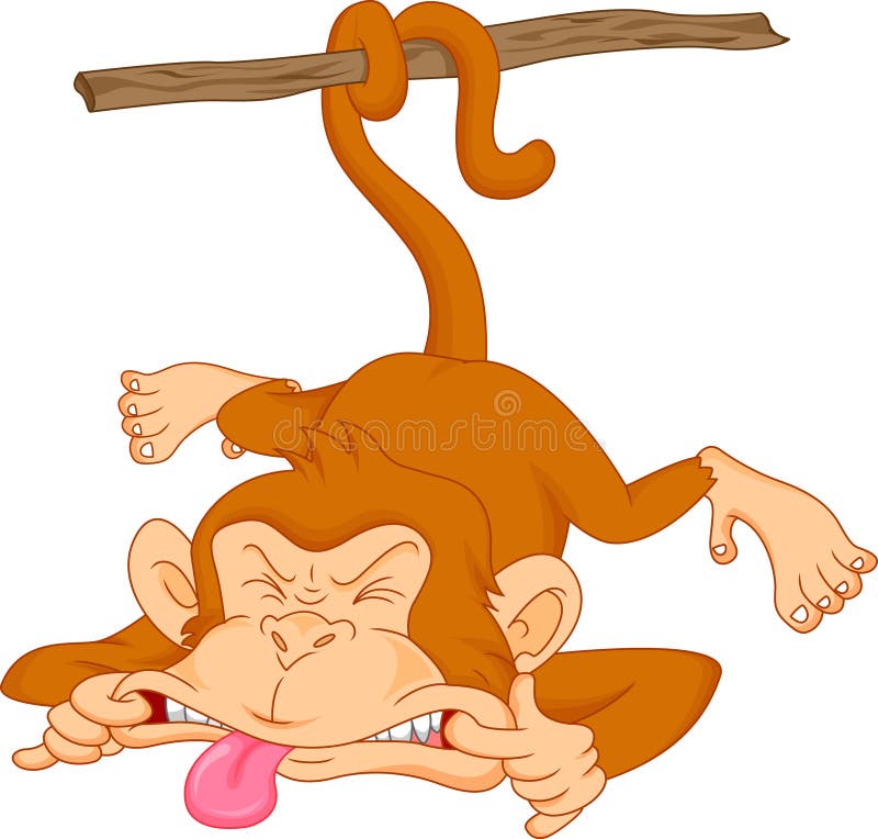 Bande dessinée mignonne de singe de bébé illustration de vecteur Bande dessinée mignonne de singe de bébé illustration de vecteur
