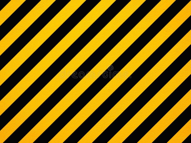 Bande diagonali gialle e nere di rischio