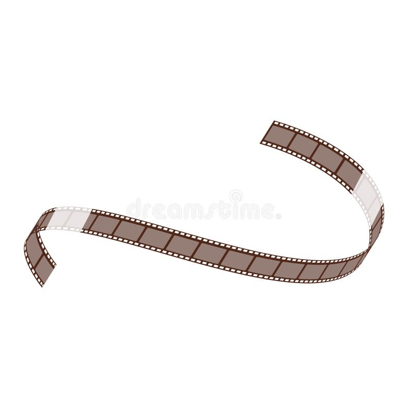 Bande horizontale de film avec les boucles vides et les torsions de cadres diagonalement illustration stock Bande horizontale de film avec les boucles vides et les torsions de cadres diagonalement illustration stock
