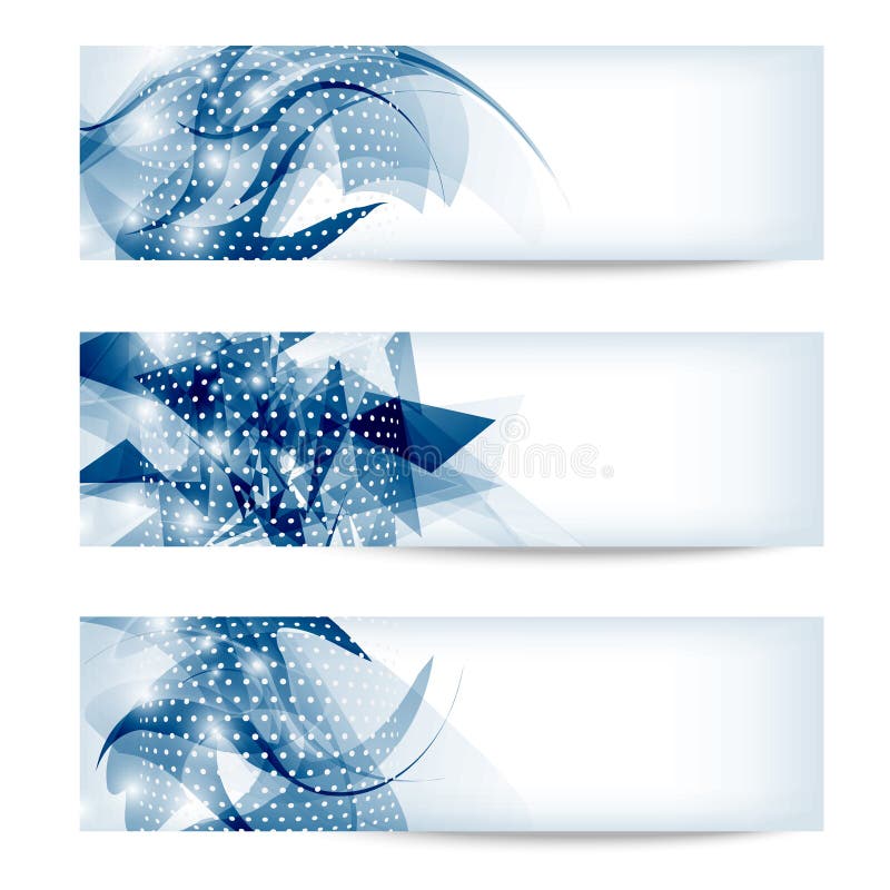 Bandeira abstrata azul do grupo três ilustração do vetor Bandeira abstrata azul do grupo três ilustração do vetor