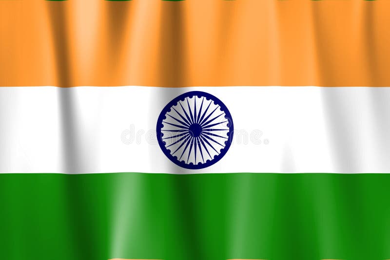 Bandeira acenada de India ilustração stock Bandeira acenada de India ilustração stock