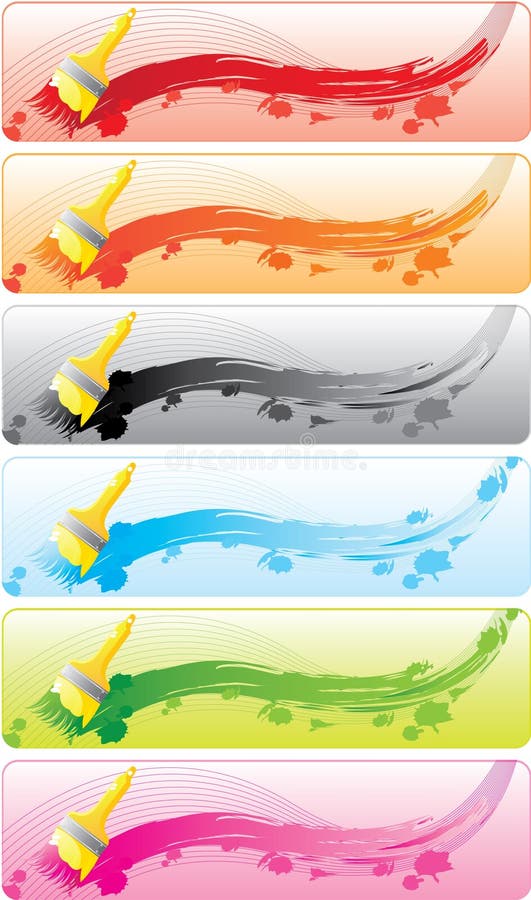 Bandeira ajustada com garridos ilustração stock Bandeira ajustada com garridos ilustração stock