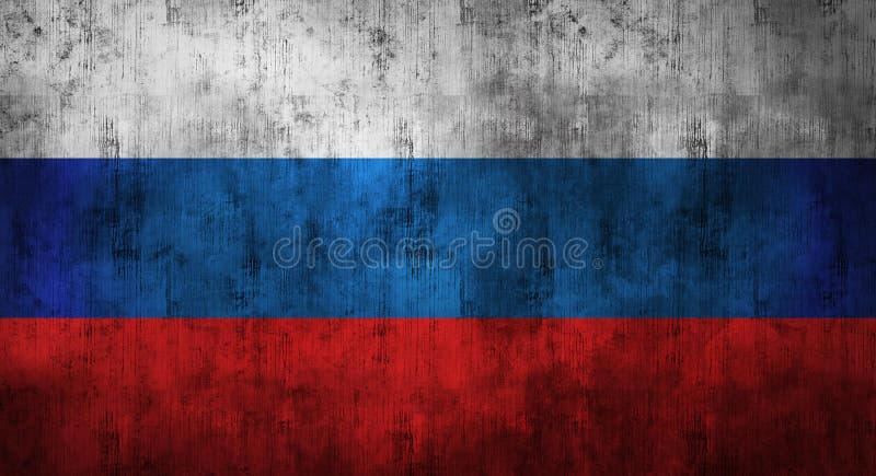 Bandeira amarrotada Grunge do russo rendição 3d