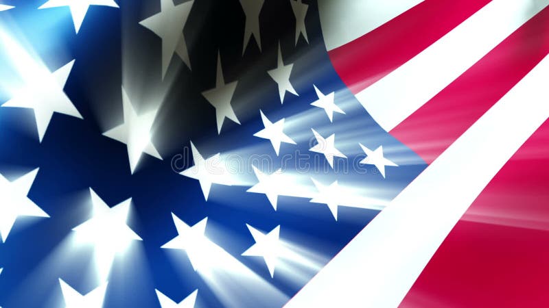 A bandeira americana com efeitos da luz - glória velha 0112 HD