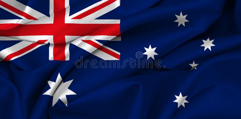 Bandeira australiana - Austrália ilustração do vetor Bandeira australiana - Austrália ilustração do vetor