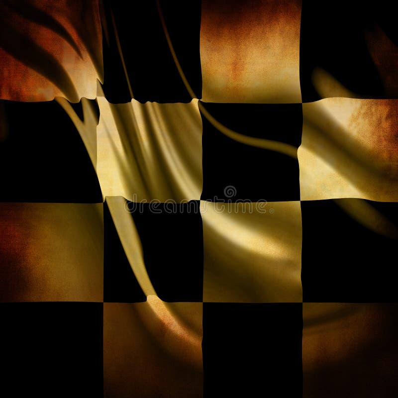 Bandeira Checkered ilustração stock Bandeira Checkered ilustração stock