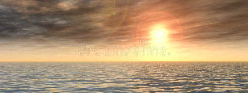 Bandeira conceptual do céu da água do mar e do por do sol imagem de stock royalty free Bandeira conceptual do céu da água do mar e do por do sol imagem de stock royalty free