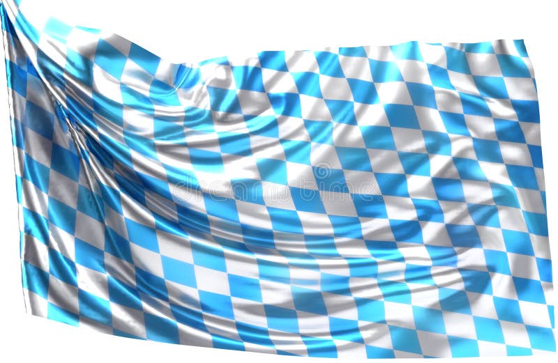 Bandeira da bandeira de Baviera 3d ilustração royalty free Bandeira da bandeira de Baviera 3d ilustração royalty free
