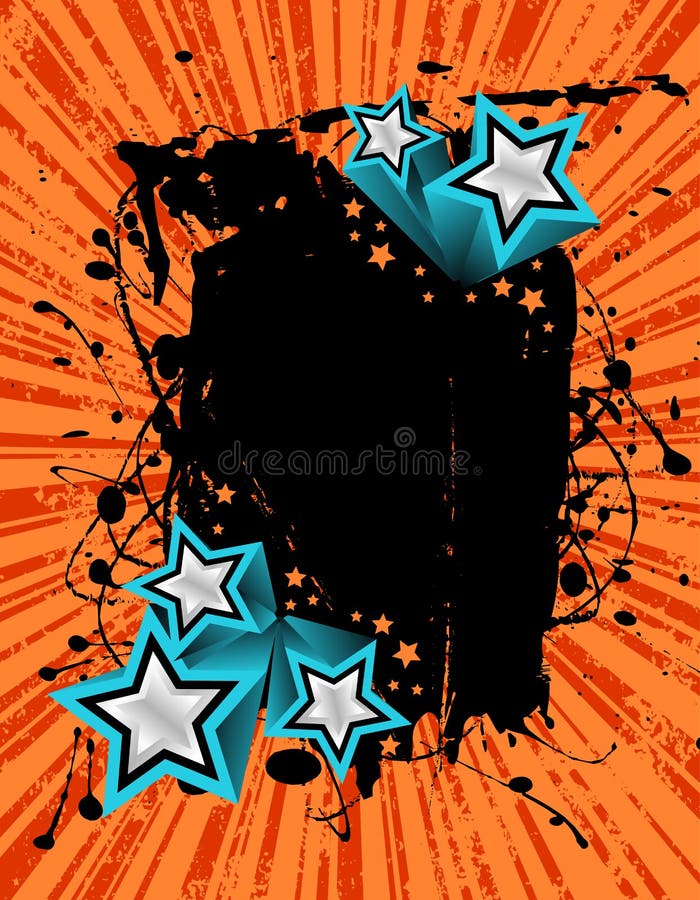 Bandeira da estrela de Grunge ilustração stock Bandeira da estrela de Grunge ilustração stock