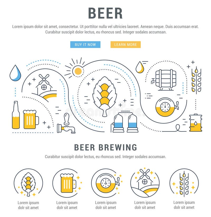 Bandeira da Web da cerveja ilustração do vetor Bandeira da Web da cerveja ilustração do vetor