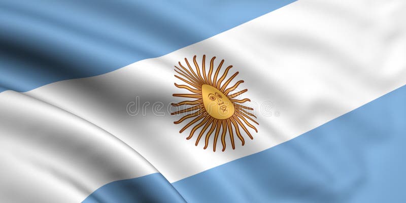 Bandeira de Argentina ilustração royalty free Bandeira de Argentina ilustração royalty free