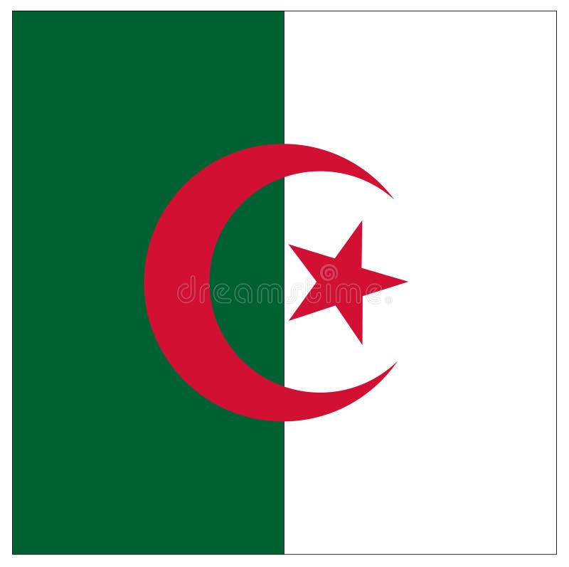 Bandeira de Argélia - país no Maghreb ilustração royalty free Bandeira de Argélia - país no Maghreb ilustração royalty free