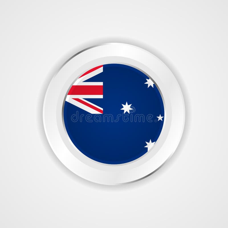 Bandeira de Austrália no ícone lustroso ilustração royalty free Bandeira de Austrália no ícone lustroso ilustração royalty free