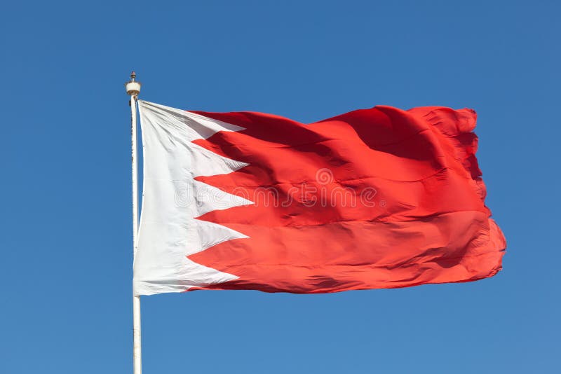 Bandeira de Barém foto de stock royalty free Bandeira de Barém foto de stock royalty free