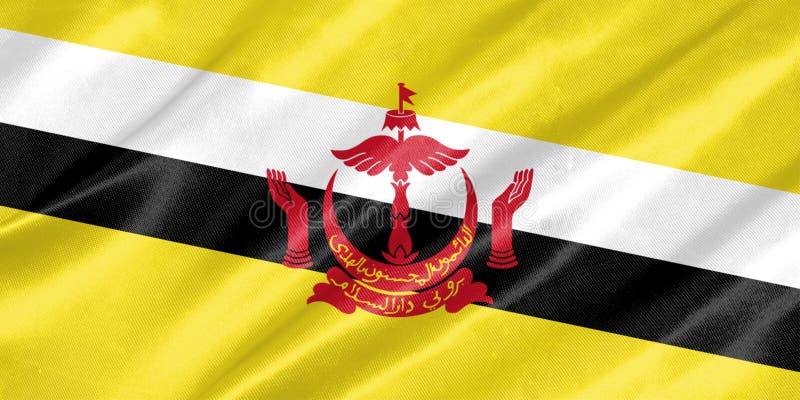 Bandeira de Brunei Darussalam ilustração royalty free Bandeira de Brunei Darussalam ilustração royalty free