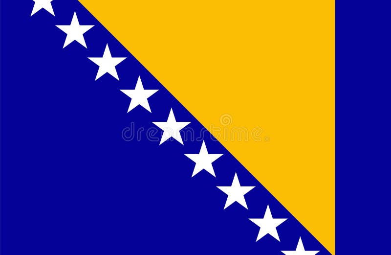 Bosnia and Herzegovina flag. Illustration on white background. Bosnia and Herzegovina flag. Illustration on white background