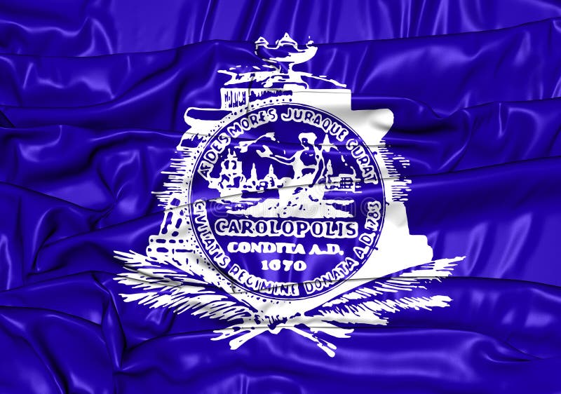 Bandeira de Charleston City South Carolina, EUA ilustração royalty free Bandeira de Charleston City South Carolina, EUA ilustração royalty free