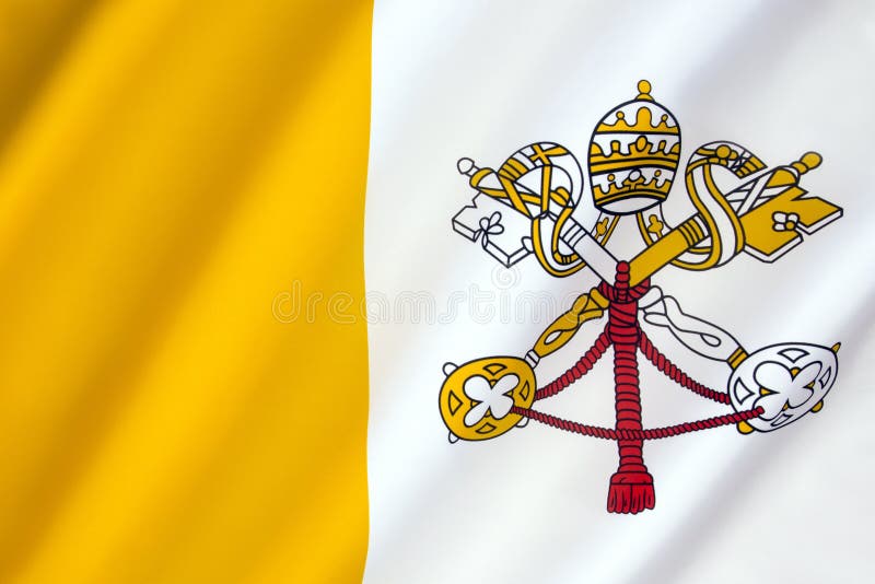 Bandeira de Cidade Estado do Vaticano foto de stock royalty free Bandeira de Cidade Estado do Vaticano foto de stock royalty free
