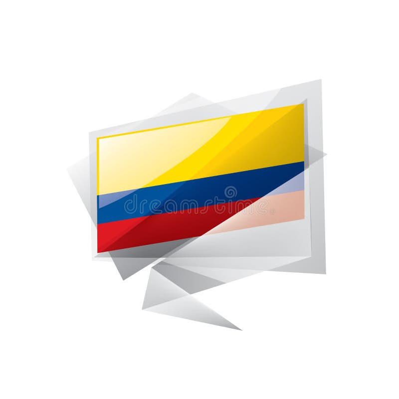 Bandeira de Colômbia, ilustração do vetor em um fundo branco ilustração royalty free Bandeira de Colômbia, ilustração do vetor em um fundo branco ilustração royalty free