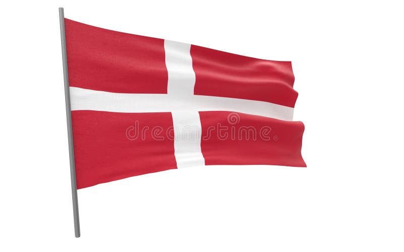 Bandeira de Dinamarca ilustração stock Bandeira de Dinamarca ilustração stock