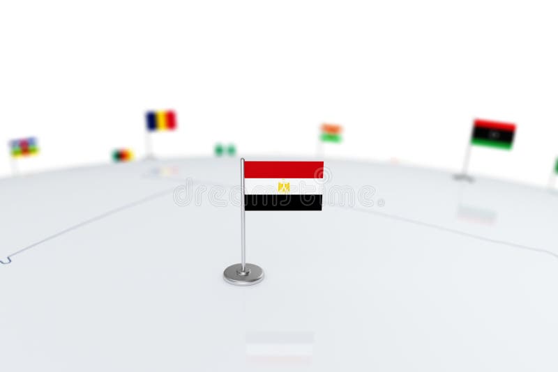 Bandeira de Egipto ilustração do vetor