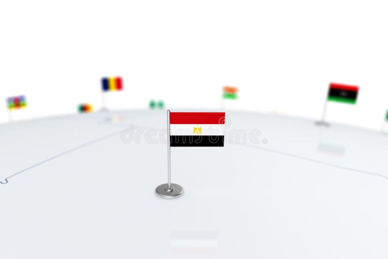 Bandeira de Egipto ilustração stock