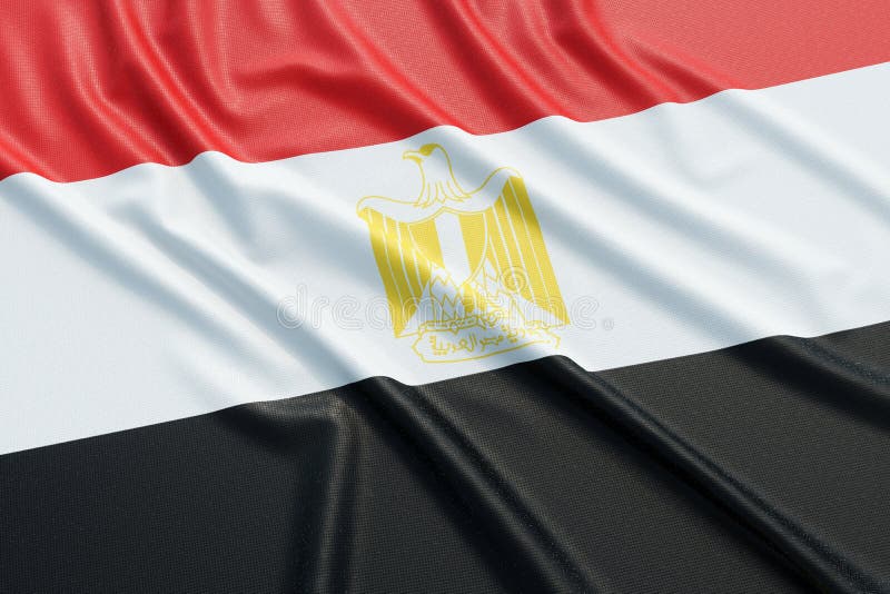 Bandeira de Egipto ilustração stock