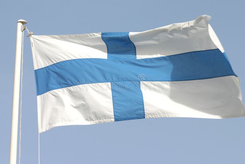 Bandeira de Finlandia imagem de stock royalty free Bandeira de Finlandia imagem de stock royalty free