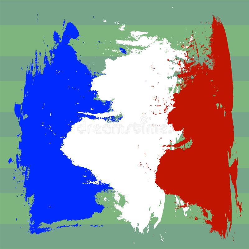 Bandeira de França sobre a ilustração do campo de futebol ilustração royalty free Bandeira de França sobre a ilustração do campo de futebol ilustração royalty free