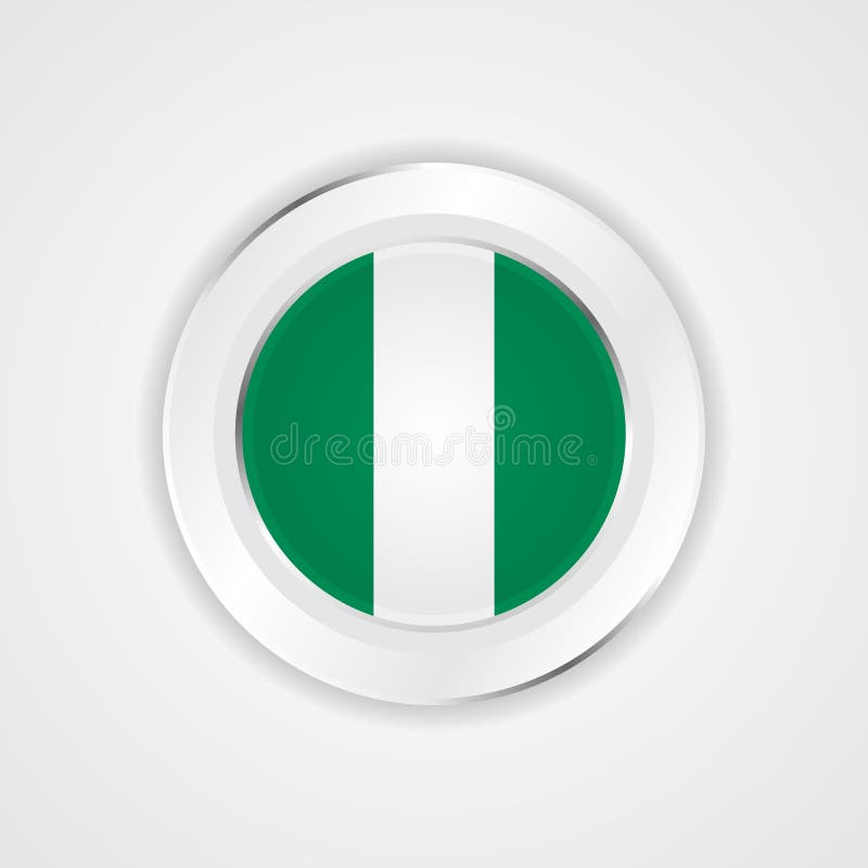 Bandeira de Nigéria no ícone lustroso ilustração royalty free Bandeira de Nigéria no ícone lustroso ilustração royalty free