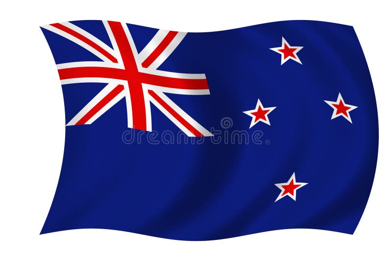 Bandeira de Nova Zelândia ilustração do vetor Bandeira de Nova Zelândia ilustração do vetor