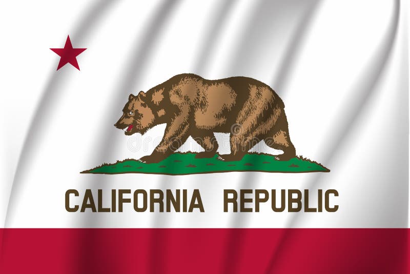 Bandeira de ondula??o de Calif?rnia 10 eps ilustração stock Bandeira de ondula??o de Calif?rnia 10 eps ilustração stock