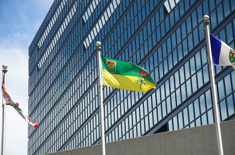 Bandeira de Saskatchewan fotos de stock Bandeira de Saskatchewan fotos de stock