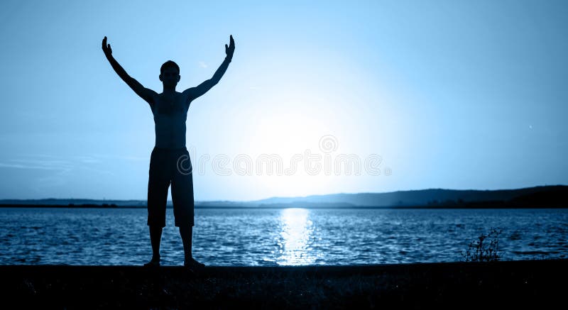 Bandeira de treinamento da vida azul imagem de stock Bandeira de treinamento da vida azul imagem de stock
